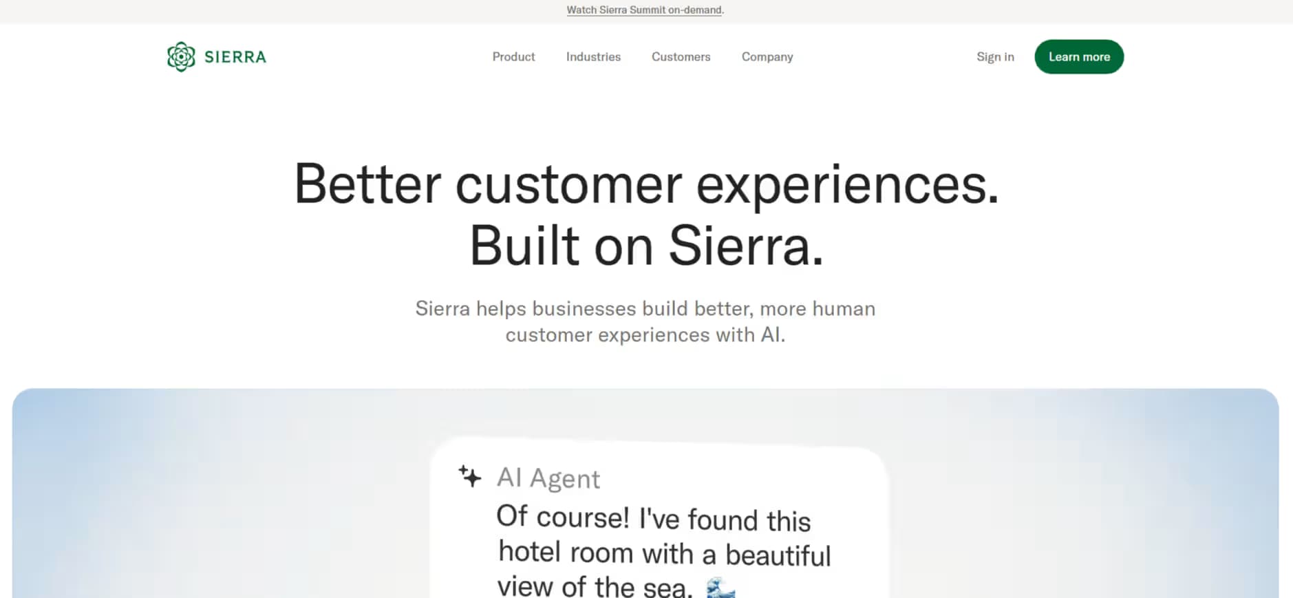 Sierra AI Homepage