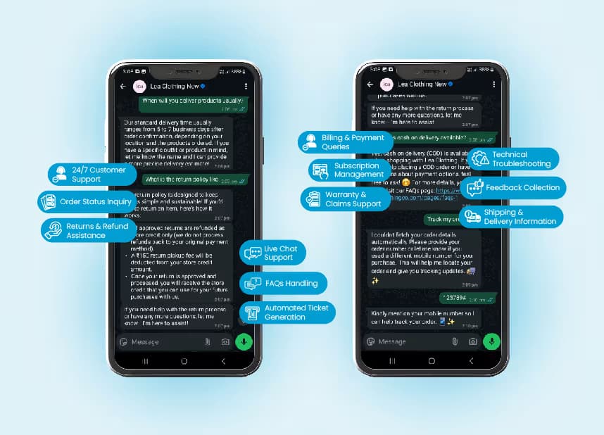 AI support agent simplifying e-commerce customer support