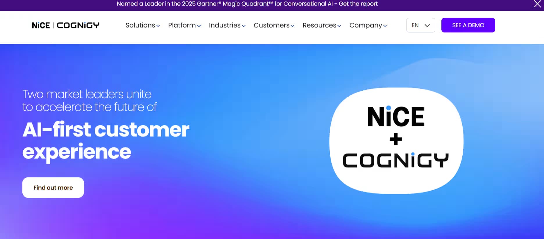 Cognigy Homepage