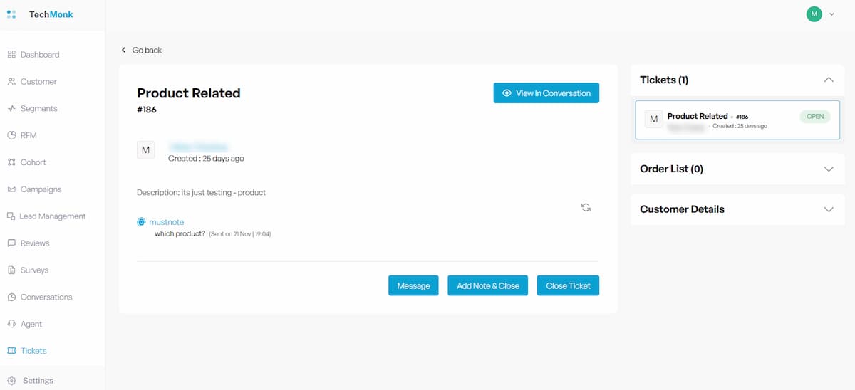 TechMonk's Ticketing Platform