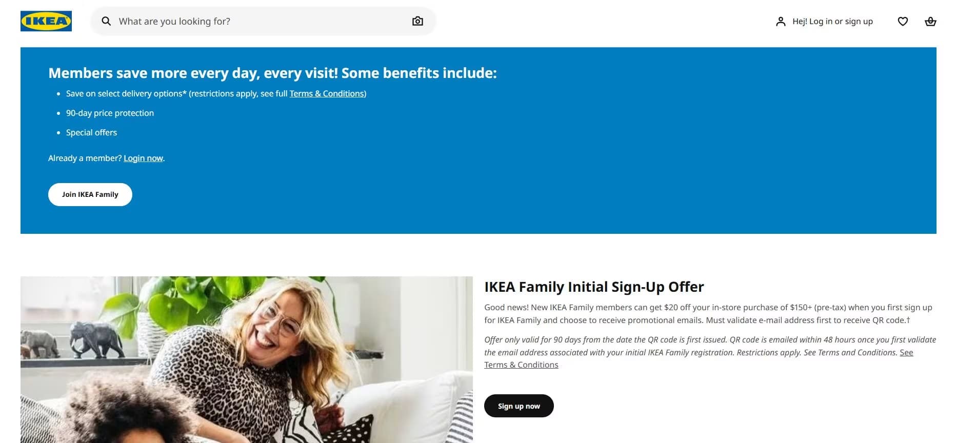 IKEA's Family Program Page